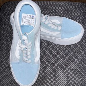 Light Blue and White Sneakers